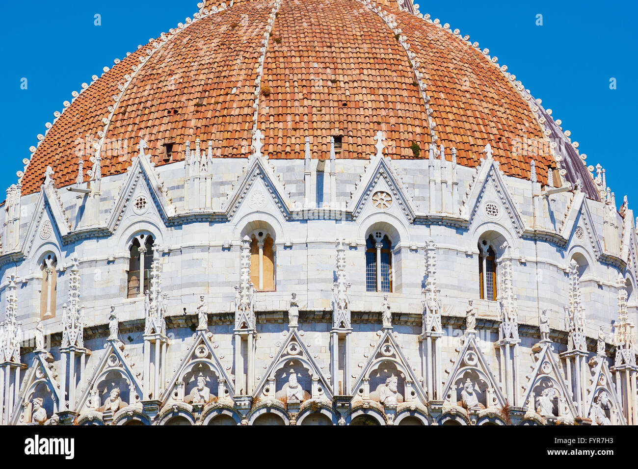 Dom von Pisa Baptisterium des St John Piazza Dei Miracoli Tuscany Italien Europa Stockfoto