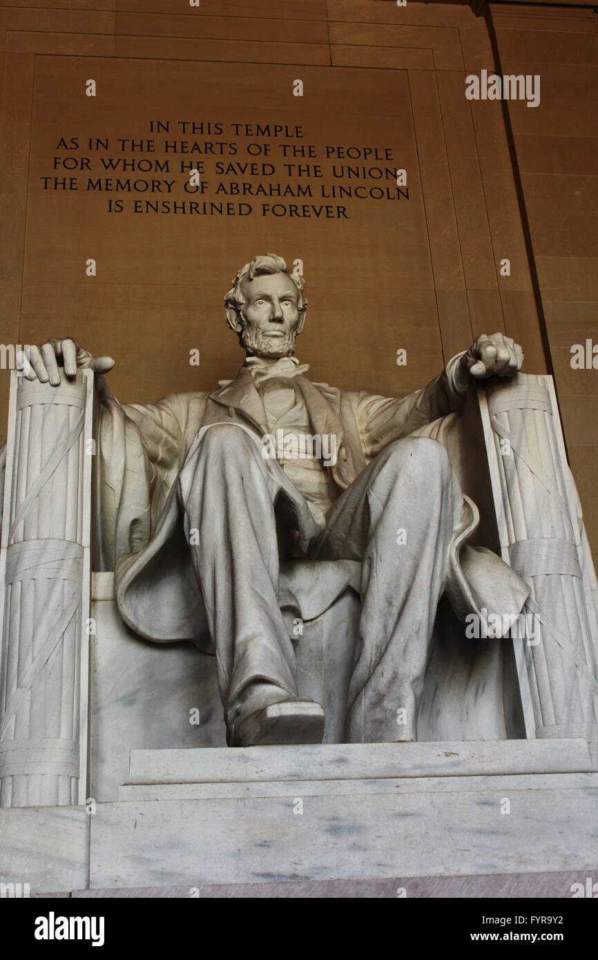 Abraham Lincoln Memorial dc Stockfoto