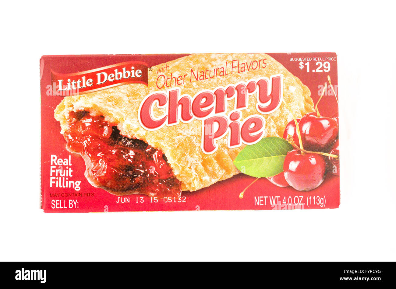 Winneconne, Wisconsin - 5. Juni 2015: Paket von kleinen Debbie Cherry Pie Stockfoto