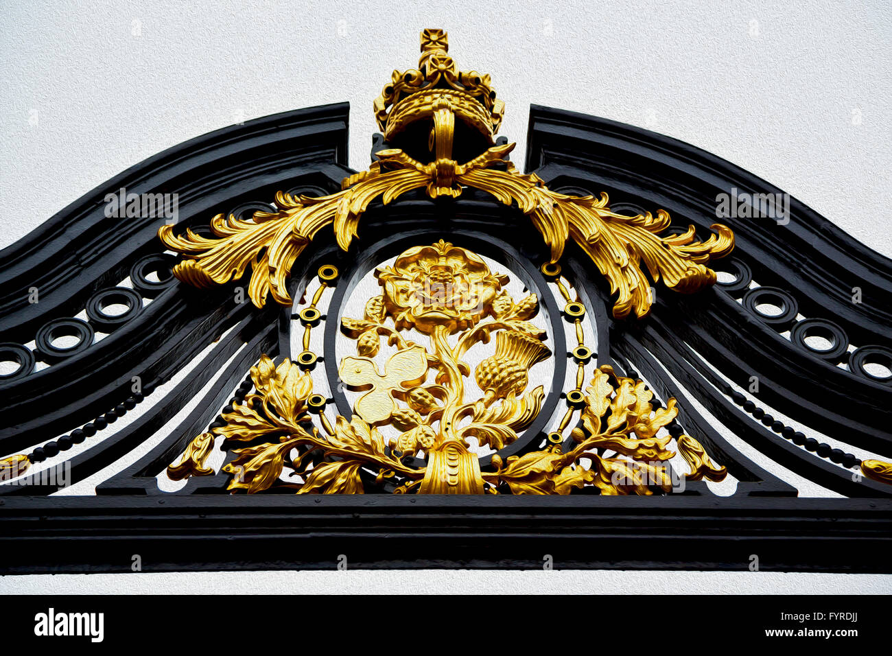 in London England den alten königlichen Palast Metalltor Stockfoto