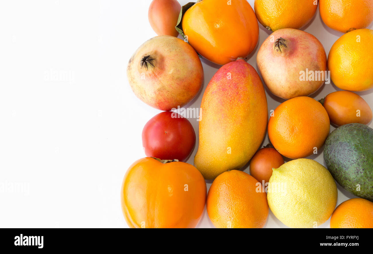 Obst und Gemüse Closeup - Essen Makro Stockfoto