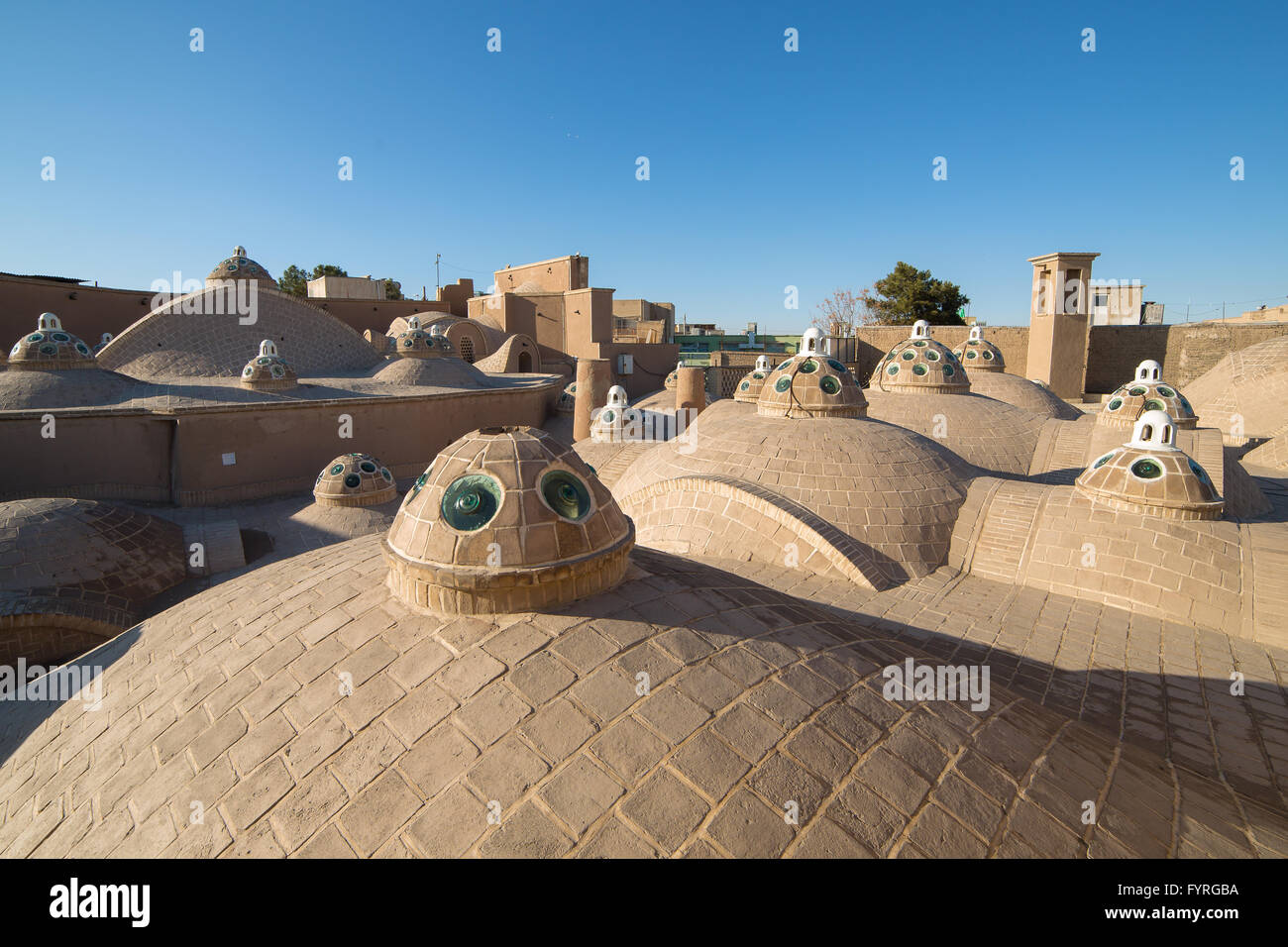 Dach des Sultan Mir Ahmed Hammam (Badehaus), Kaschan, Iran Stockfoto