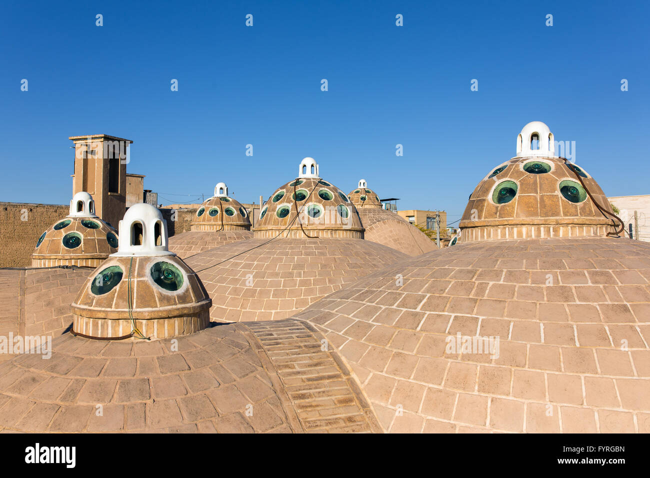 Dach des Sultan Mir Ahmed Hammam (Badehaus), Kaschan, Iran Stockfoto