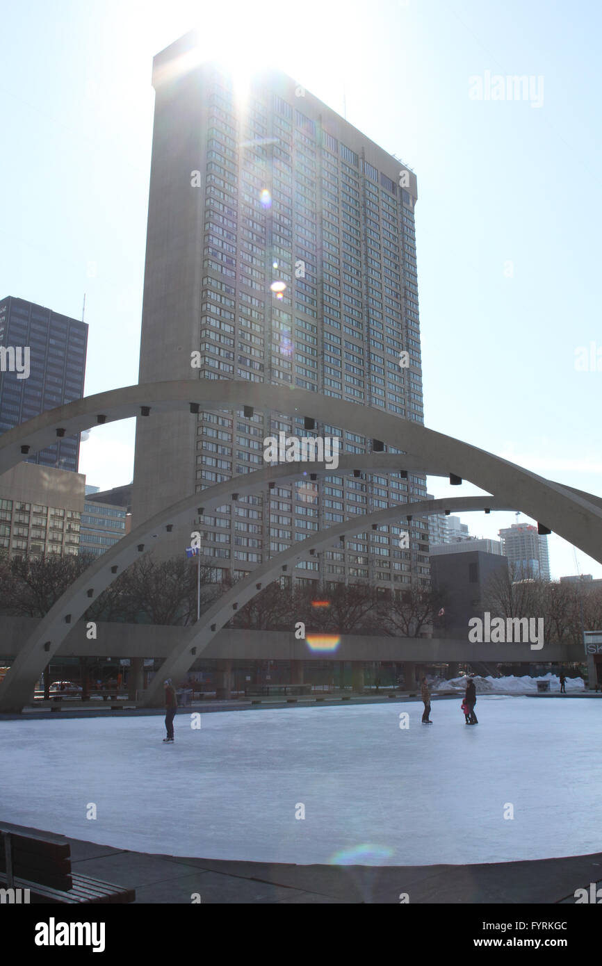 Nathan Phillips Square in Toronto, Kanada. Stockfoto