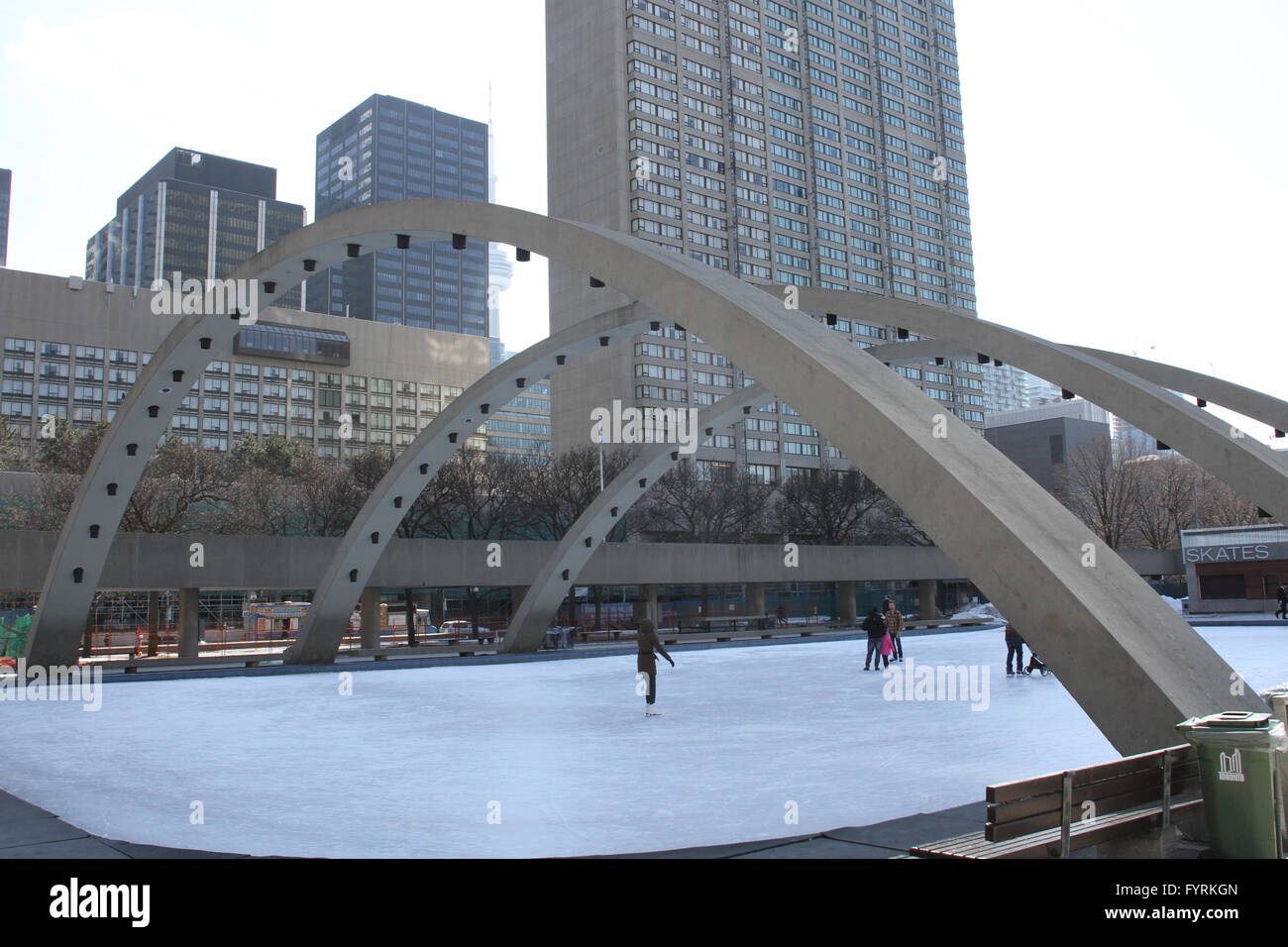 Nathan Phillips Square in Toronto, Kanada. Stockfoto