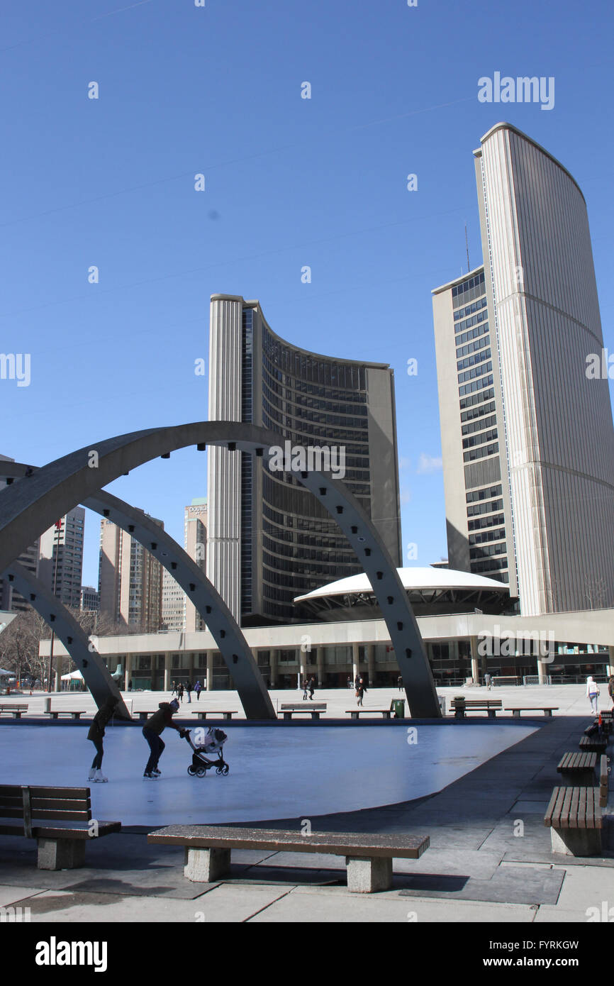 Nathan Phillips Square in Toronto, Kanada. Stockfoto