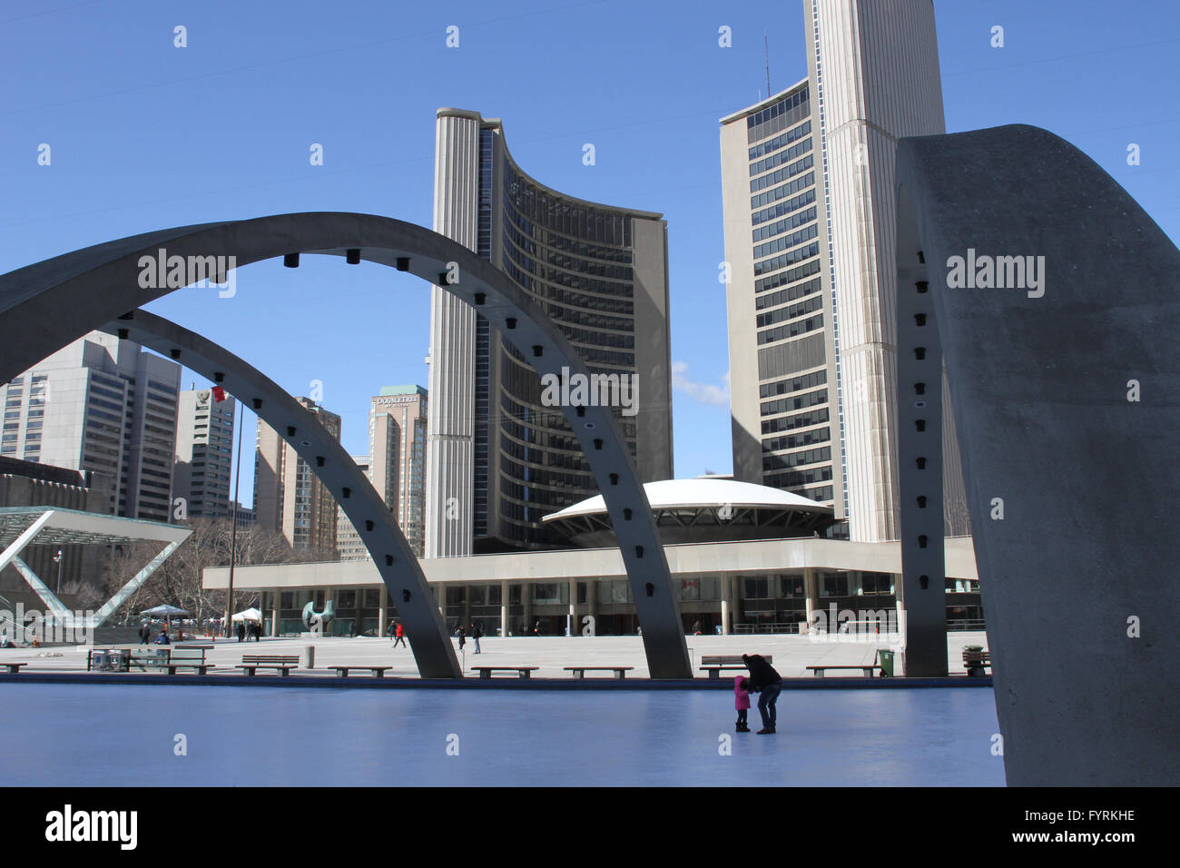 Nathan Phillips Square in Toronto, Kanada. Stockfoto