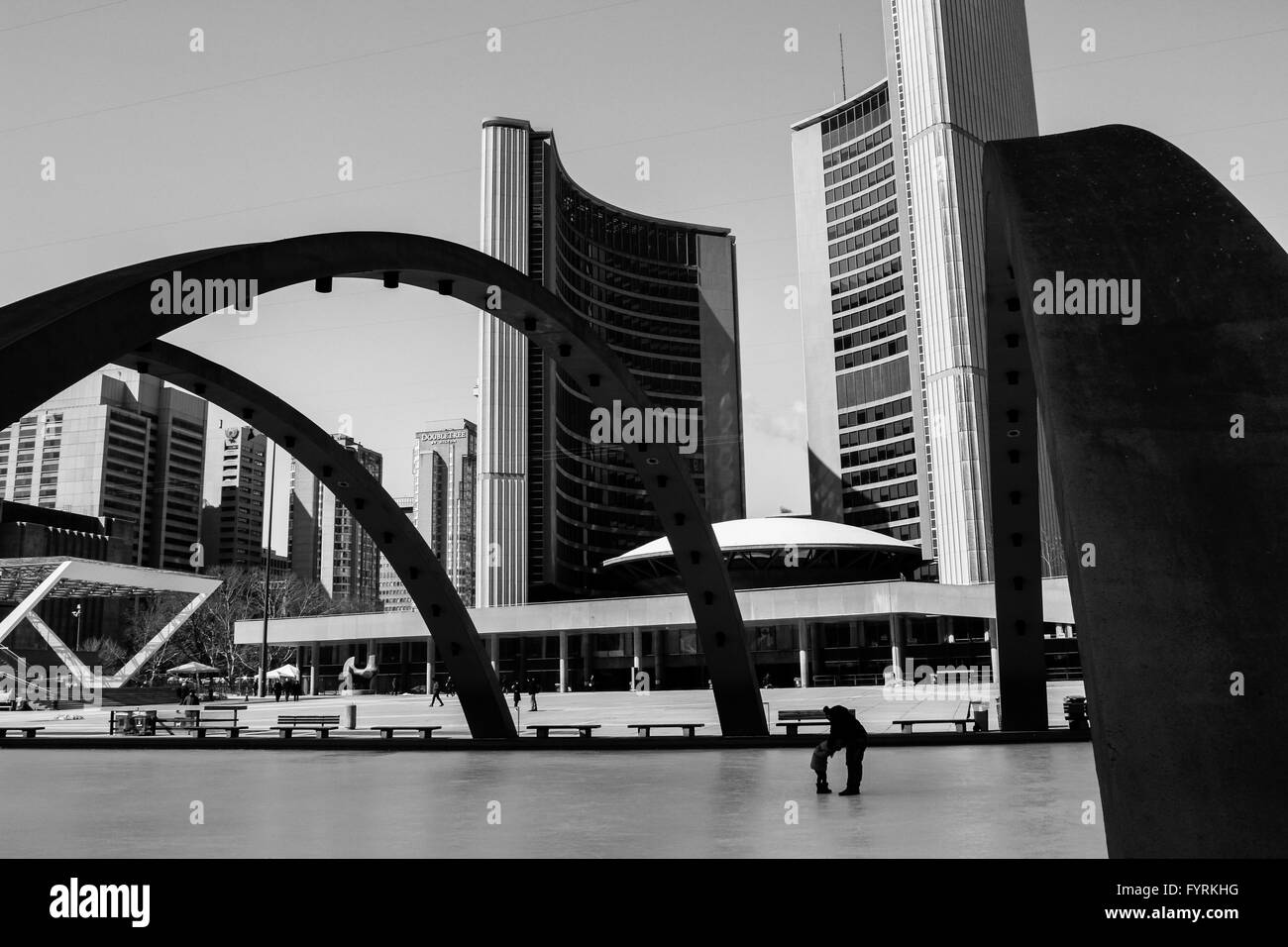 Nathan Phillips Square in Toronto, Kanada. Stockfoto
