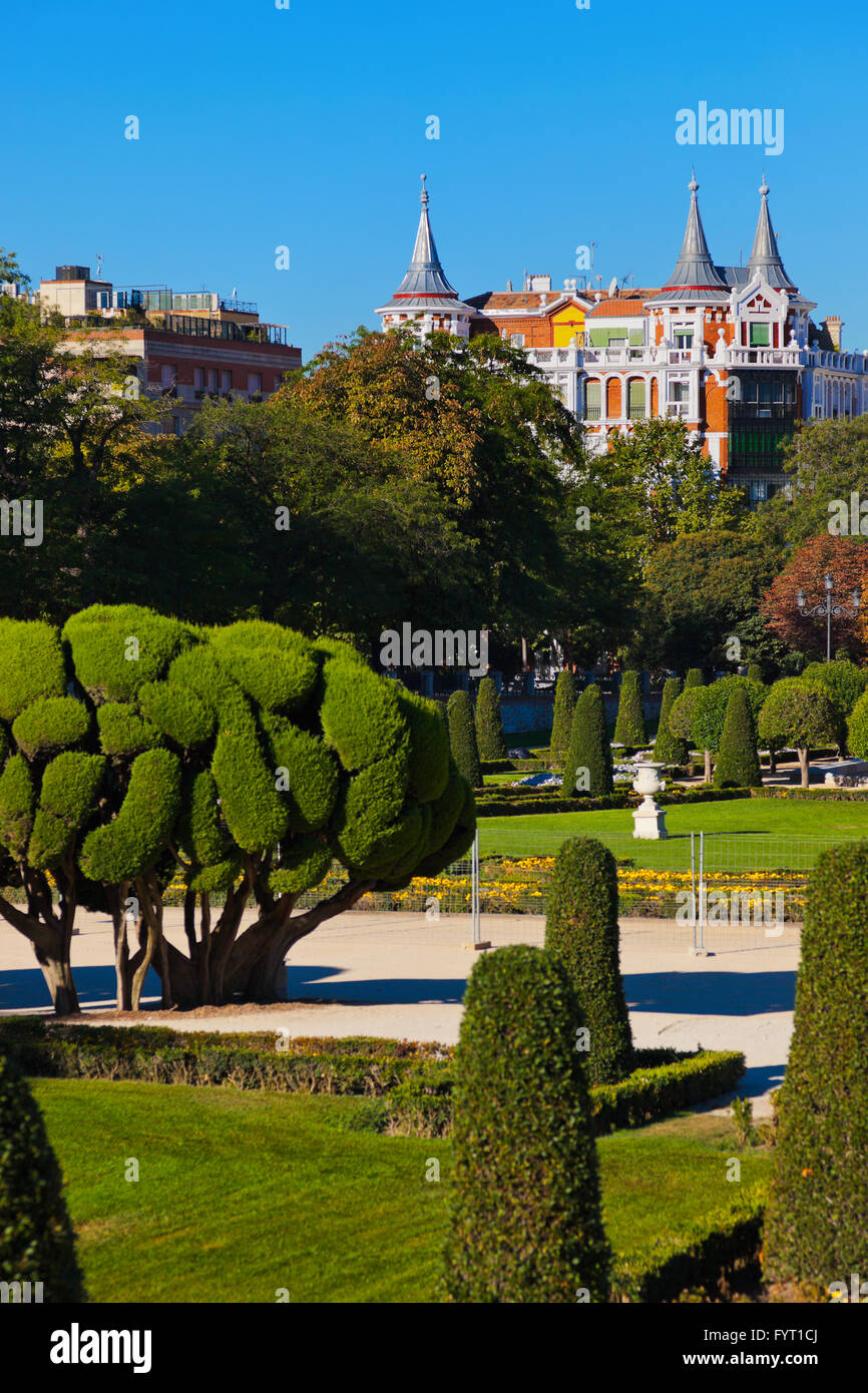 Park von angenehmer Rückzugsort in Madrid Spanien Stockfoto