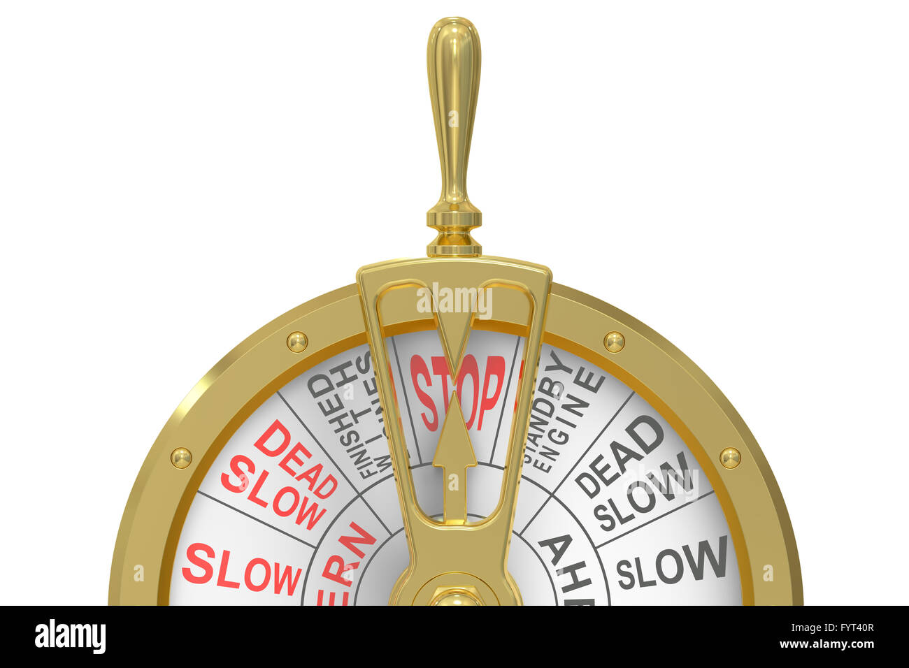 Motor Bestellung Telegraph, Stop-Konzept. 3D-Rendering Stockfoto