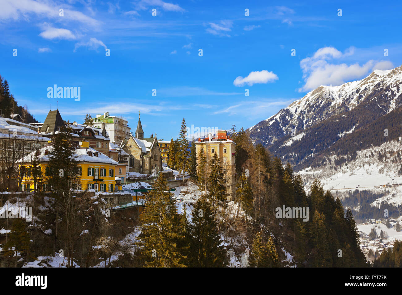 Berge-Skigebiet Bad Gastein-Österreich Stockfoto