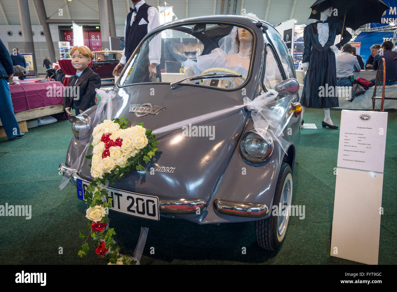 Oldtimer Kleinwagen Heinkel Trojan 200, 1962. Stockfoto