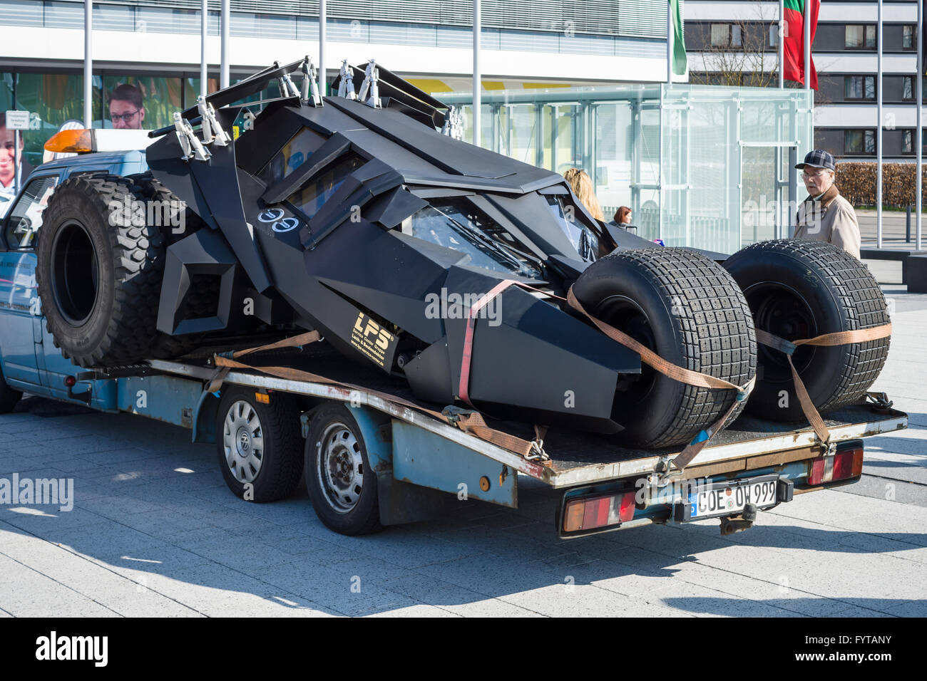Custom Auto "Tumbler" Batmobil auf der Grundlage der Buggy. Stockfoto