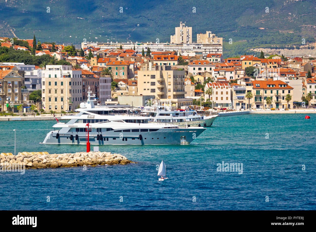 Stadt Split Yachting waterfront Stockfoto