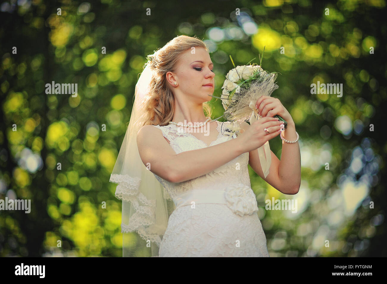 Nur verheiratete Paare, verliebt Stockfoto