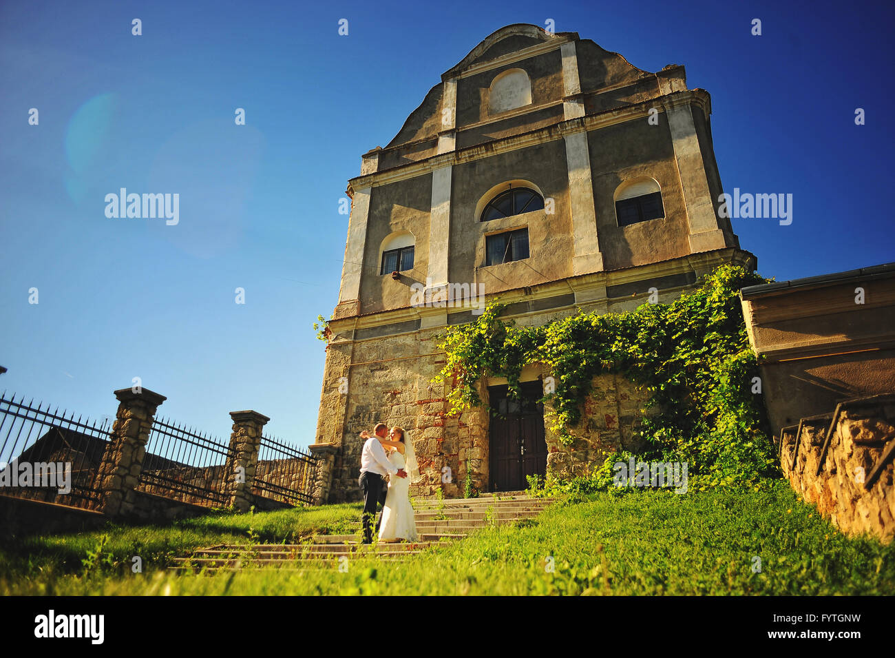 Nur verheiratete Paare, verliebt Stockfoto