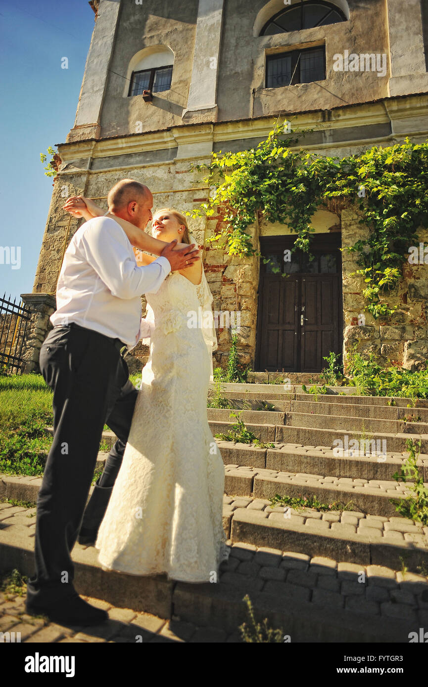 Nur verheiratete Paare, verliebt Stockfoto