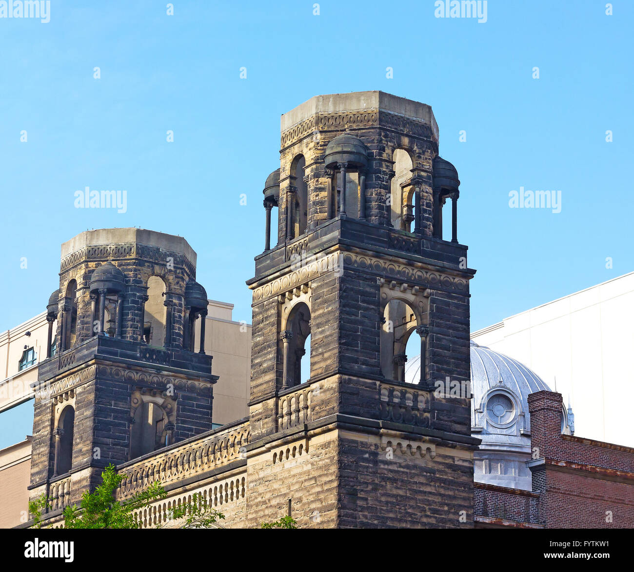 Alte historische Kirche in Chinatown-Viertel von Washington DC. Stockfoto