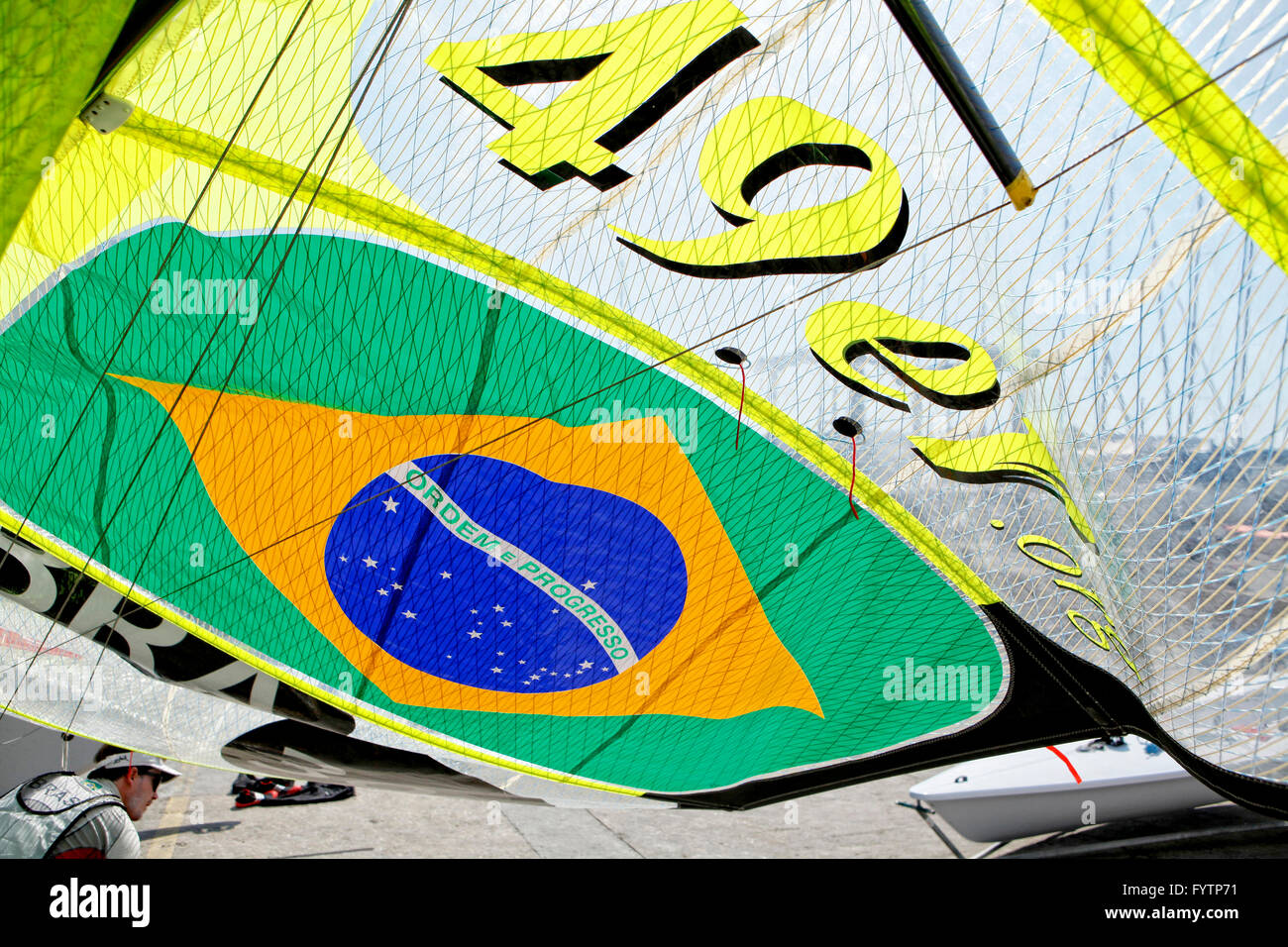 Die Iate Clube Do Rio De Janeiro hat seinen Hauptsitz in der Stadt Rio De Janeiro, Hauptstadt des Bundesstaates Rio De Janeiro und veranstalten die 2016 Olympischen und Paralympischen Spiele. Stockfoto