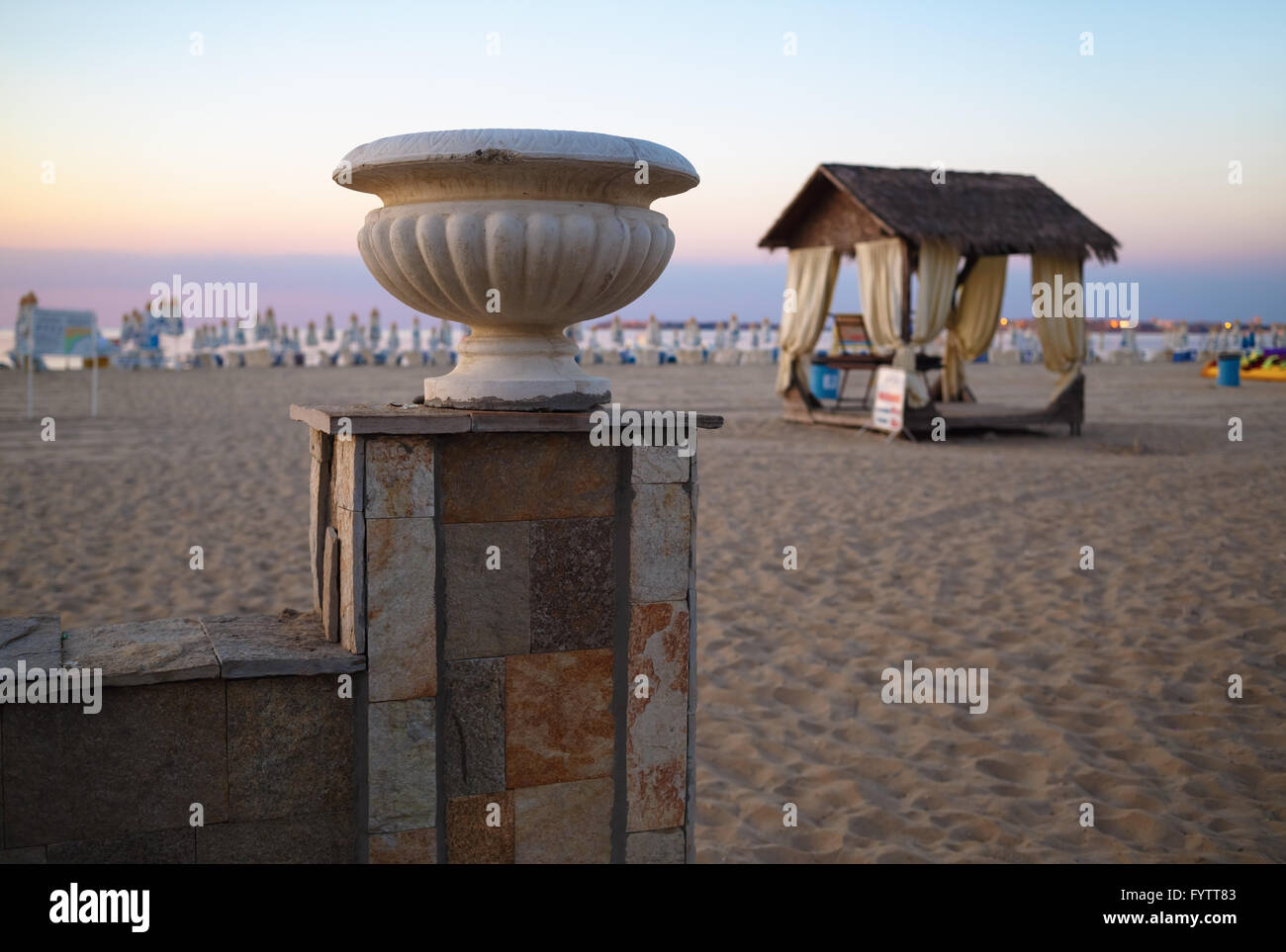 Strand am Morgen Stockfoto
