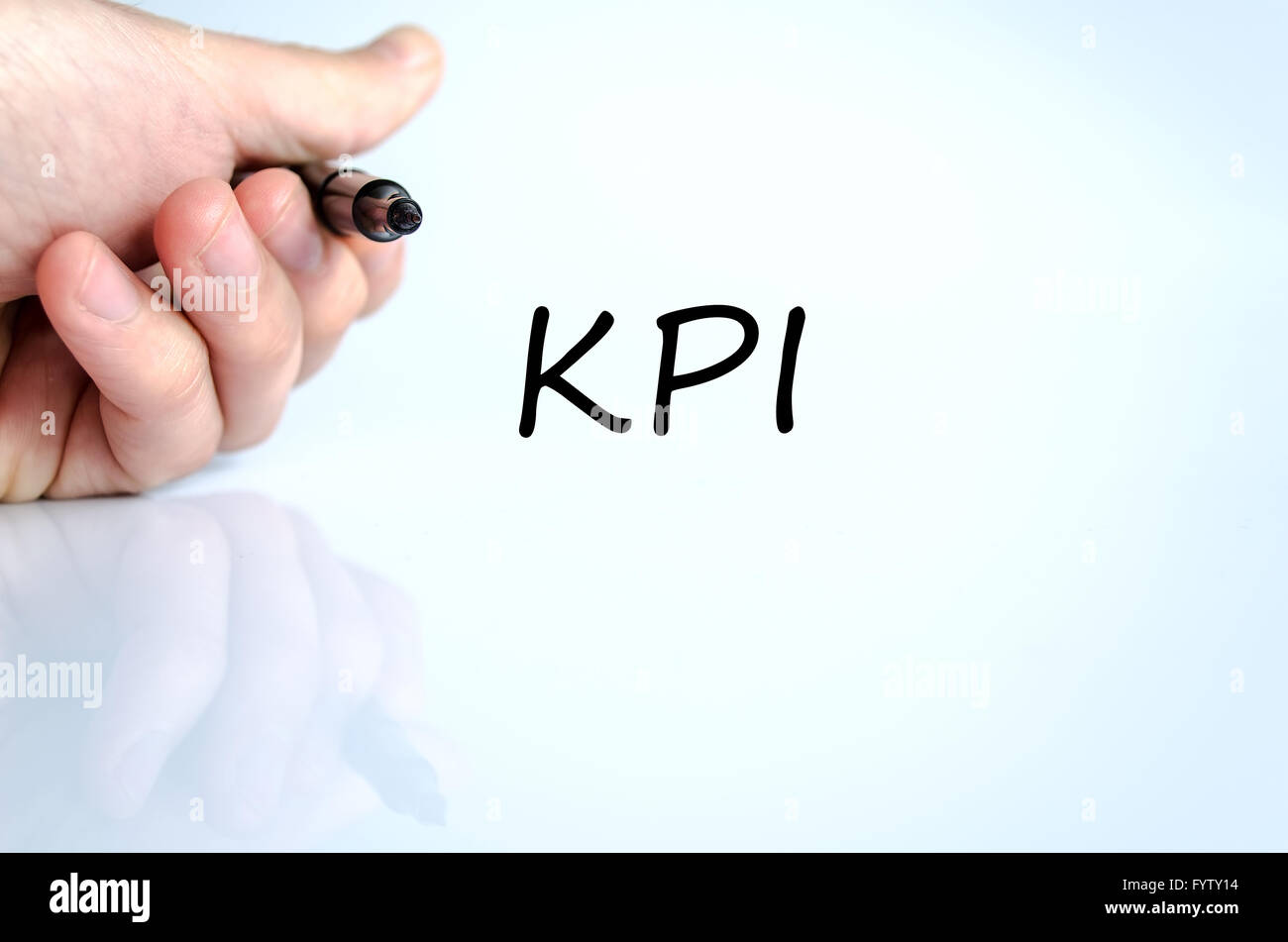 KPI Textkonzept Stockfoto