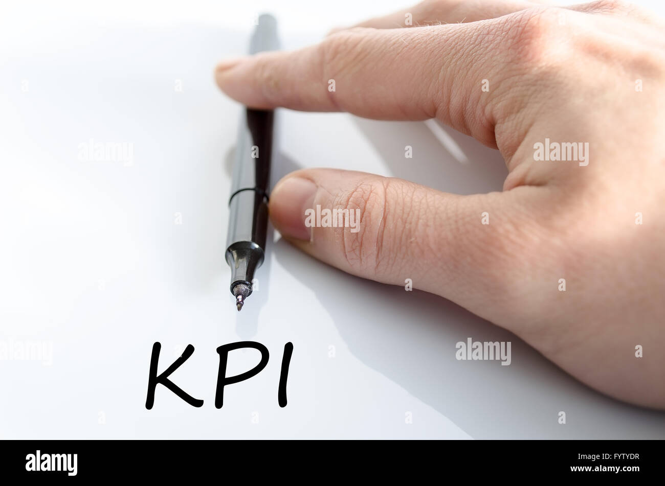 KPI Textkonzept Stockfoto