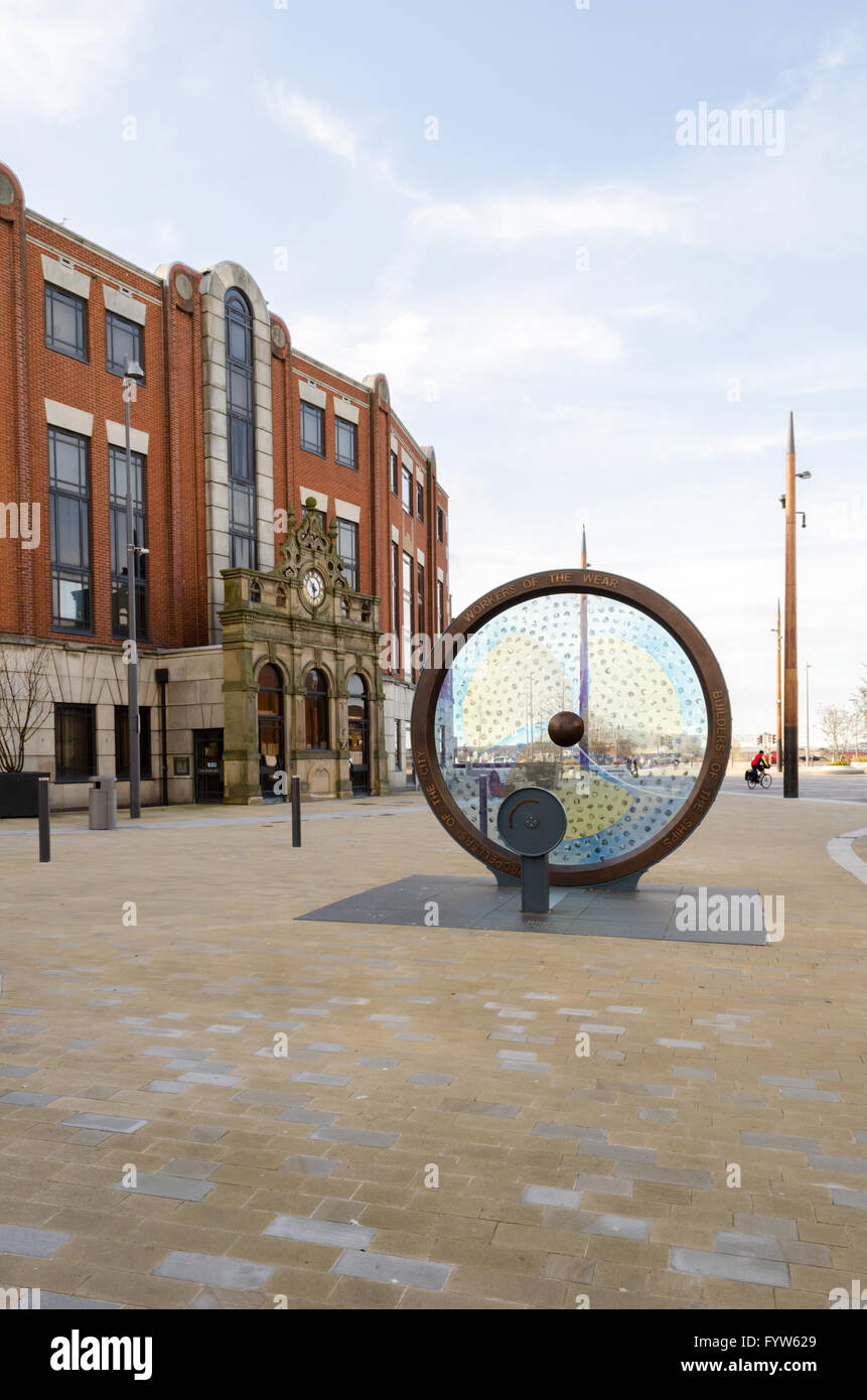 "Propeller der Stadt" von Stephen Broadbent, öffentlichen Kunstwerk Installation Kiel Square, Sunderland, Tyne & Wear Stockfoto