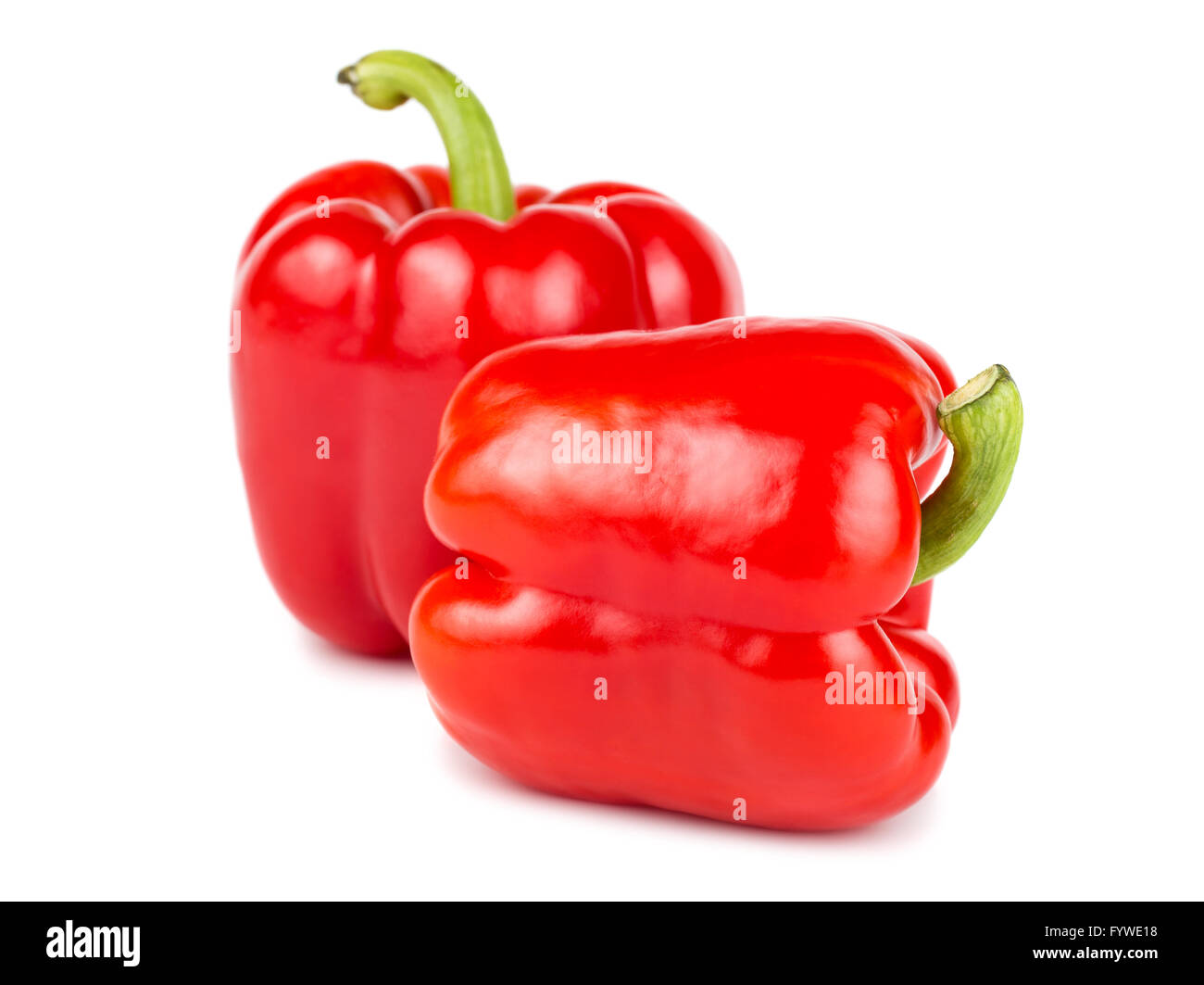 Paar rote Paprika Stockfoto