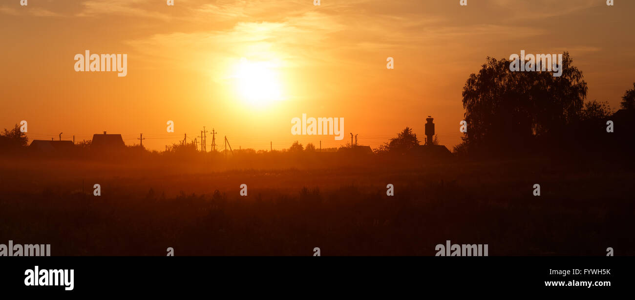 Landschaft bei Sonnenuntergang Stockfoto