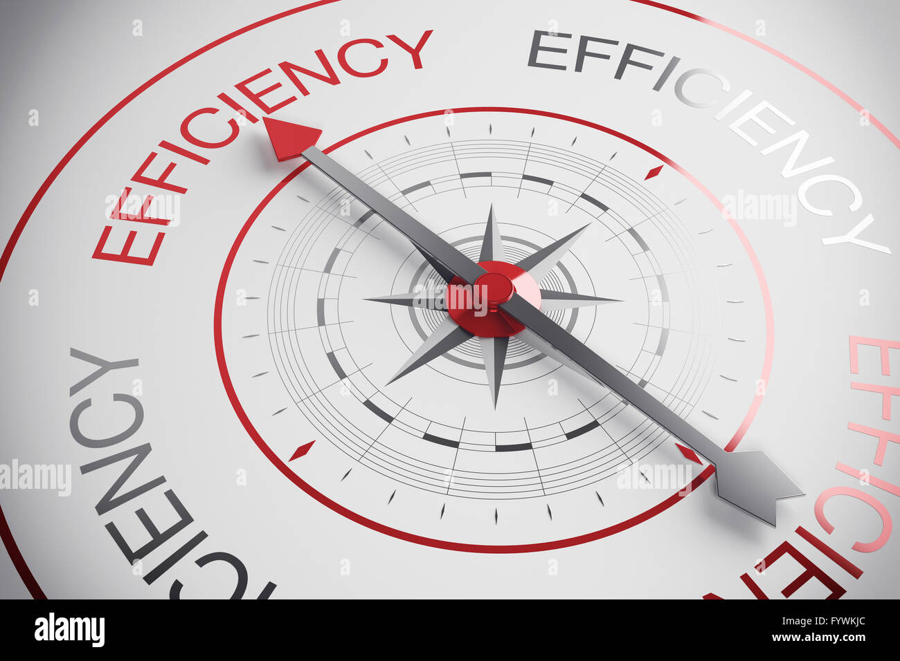 3D Rendering of Efficiency-Kompass Stockfoto