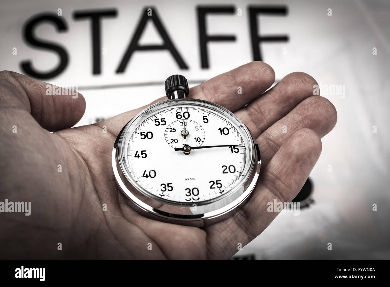 Holdint Timer Stockfoto