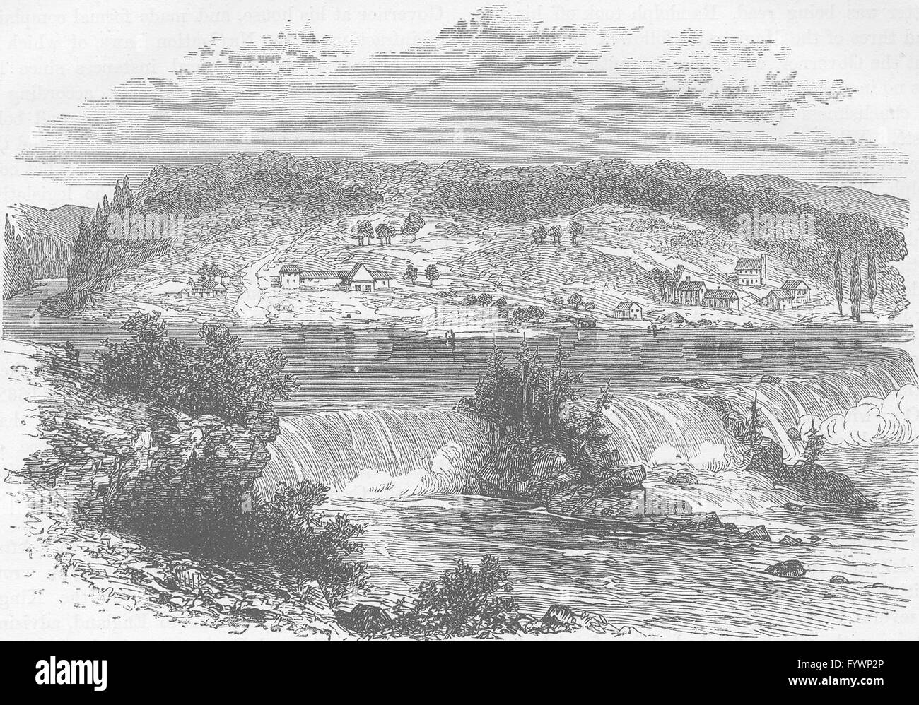 MASSACHUSETTS: Turner Wasserfällen, antiken Drucken c1880 Stockfoto