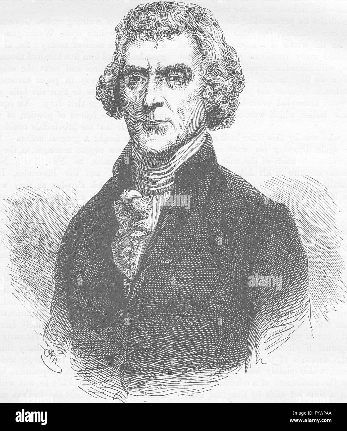 Politik: Thomas Jefferson, antiken print c1880 Stockfoto