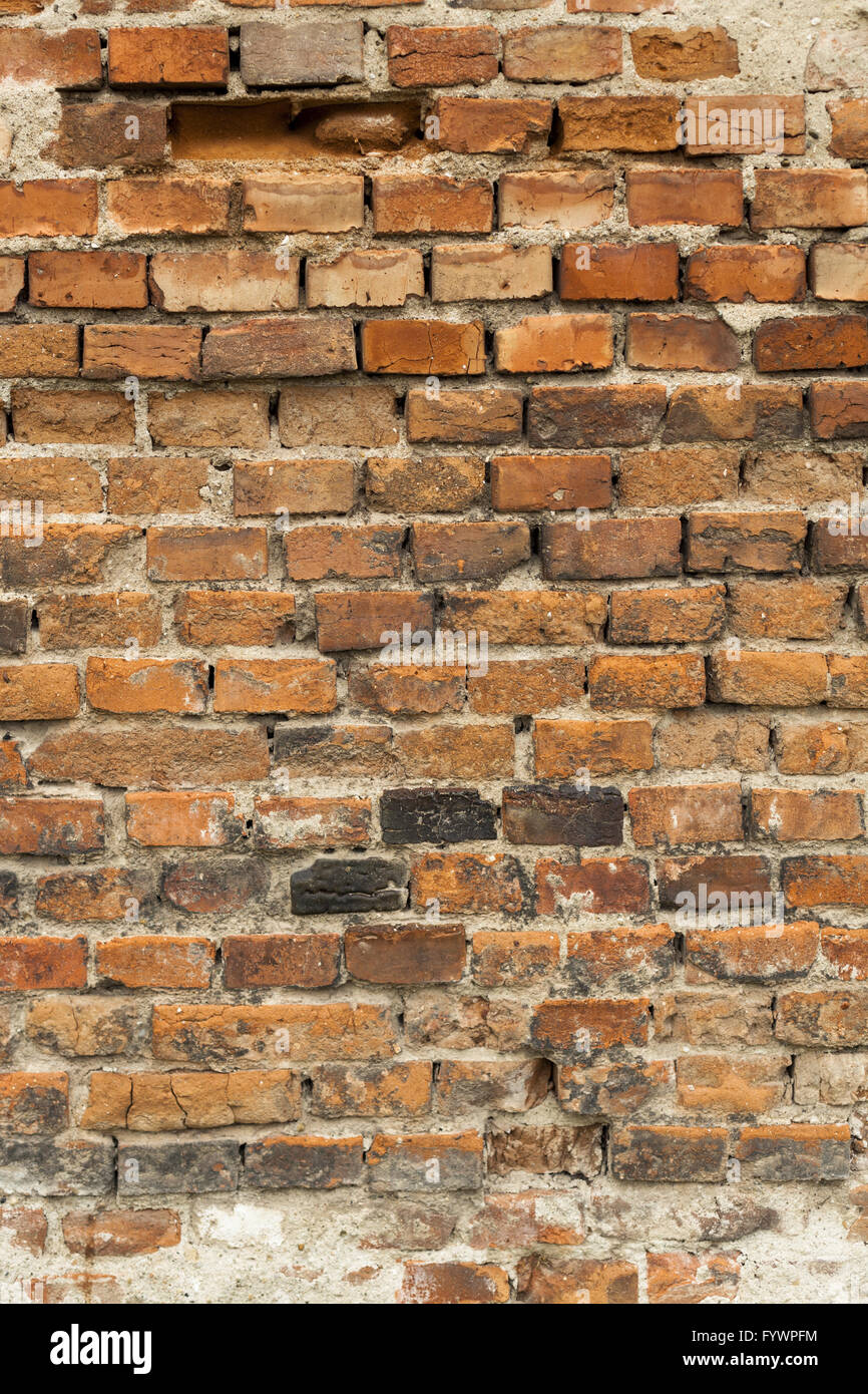 Im Alter von Birck Wand Stockfoto
