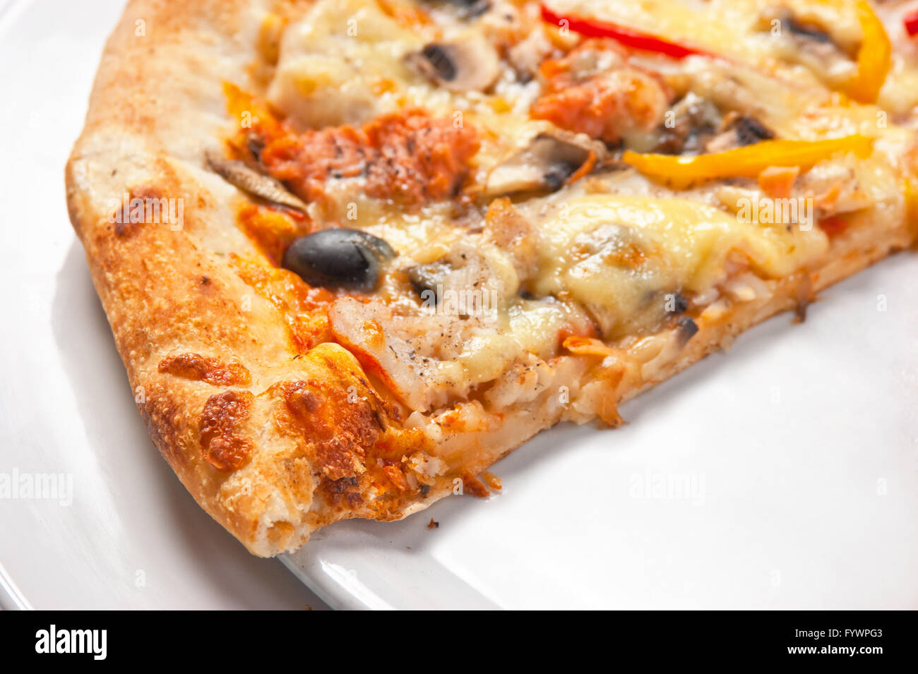 Pizzastück Stockfoto