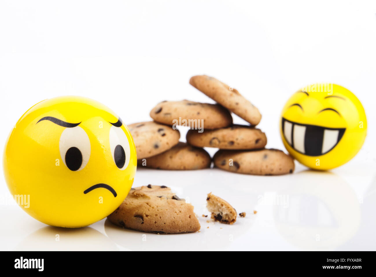 Trauriger Smiley Stockfoto