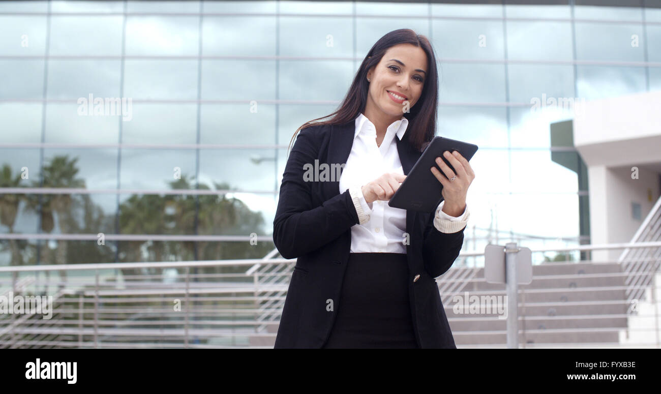 Freundlichen Geschäftsfrau mit einem Lächeln Stockfoto