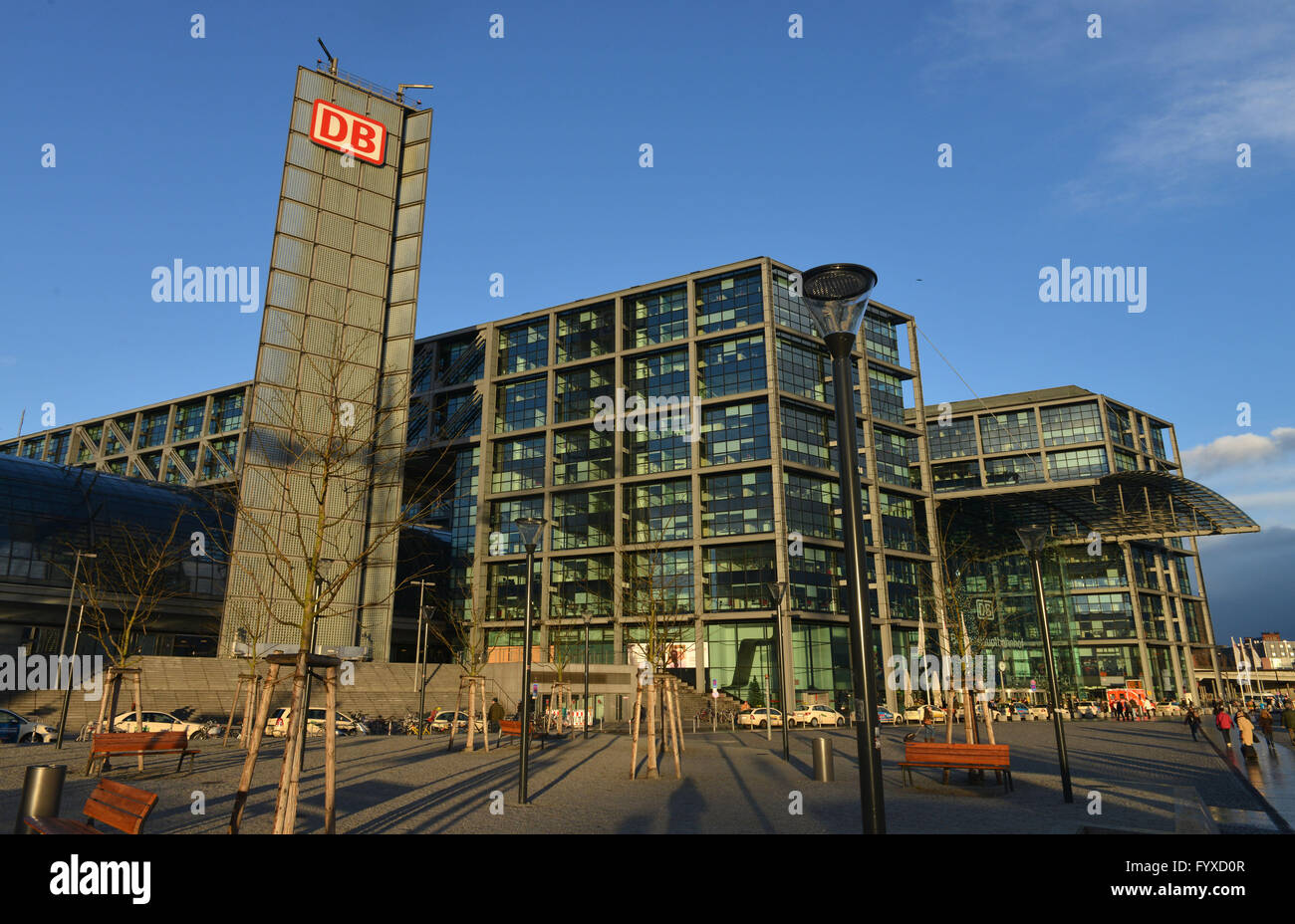 Berliner Hauptbahnhof, Deutsche Bahn, DB, Berlin, Deutschland / Berlin Hauptbahnhof Stockfoto