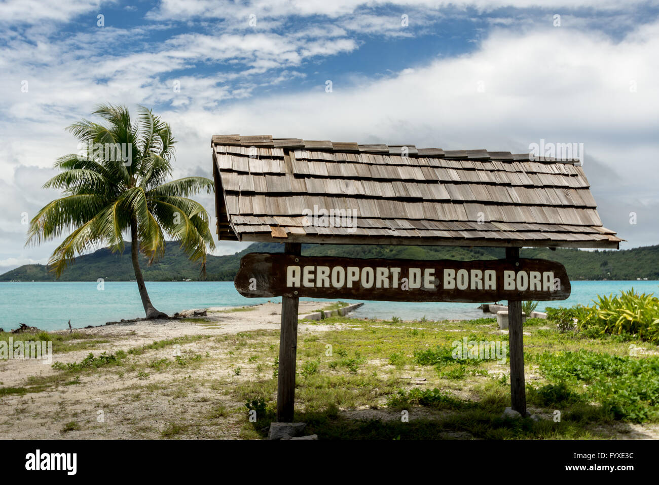 Flughafen Bora Bora Pazifikregion Französisch-Polynesien Stockfoto