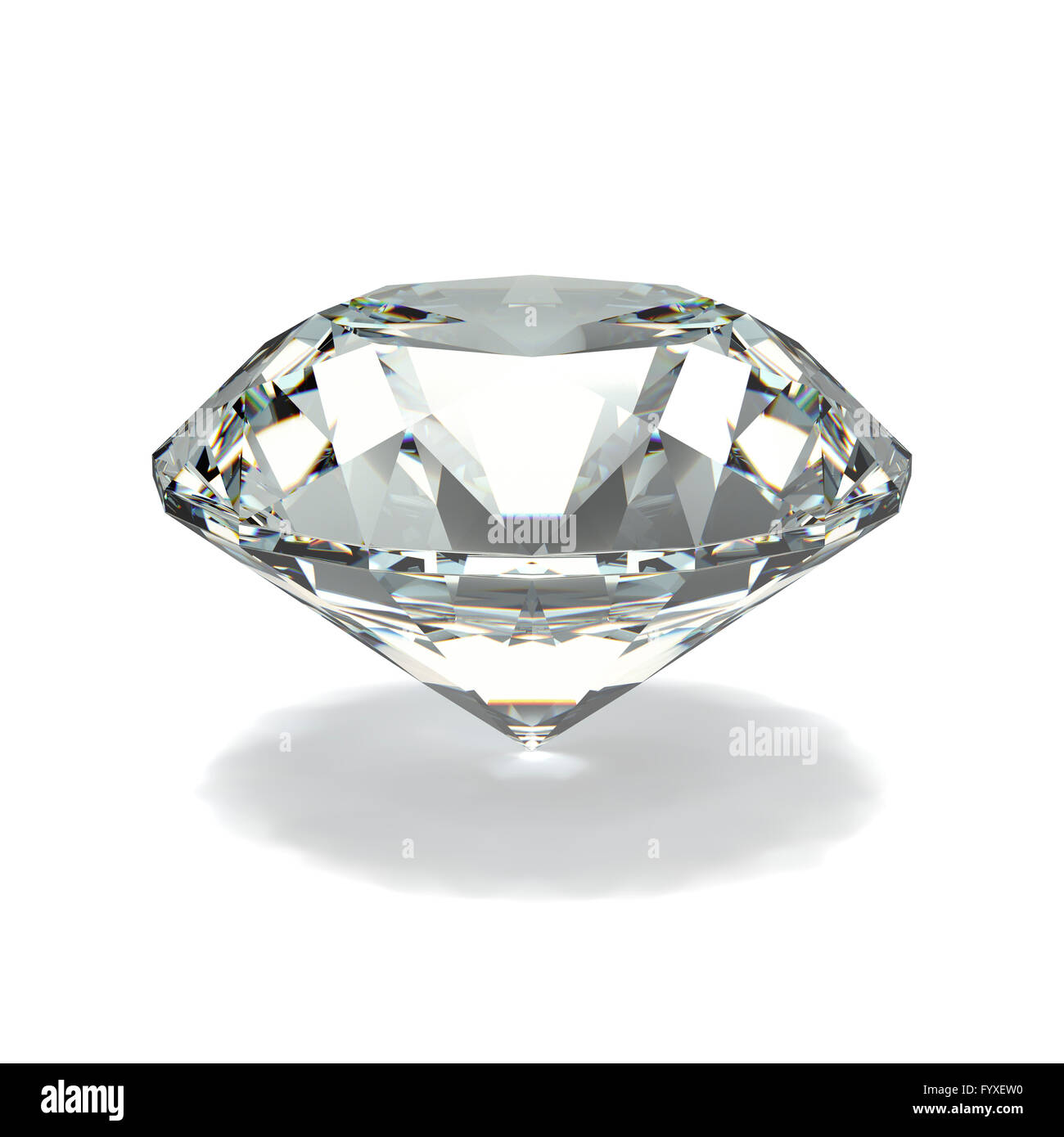 Diamond, Juwel, auf weißem Hintergrund Stockfoto