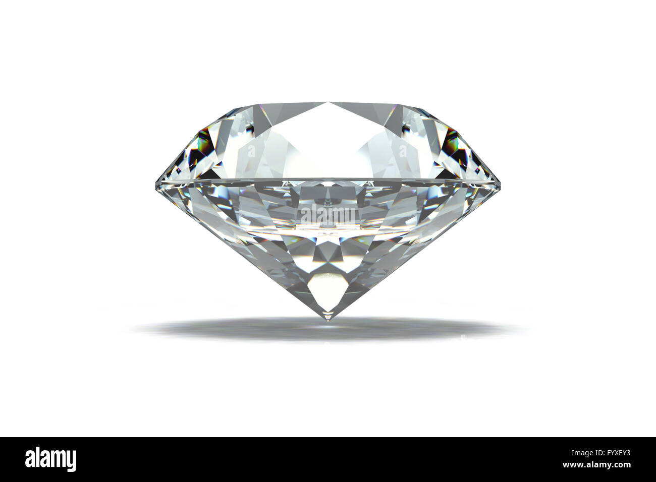 Diamond, Juwel, auf weißem Hintergrund Stockfoto