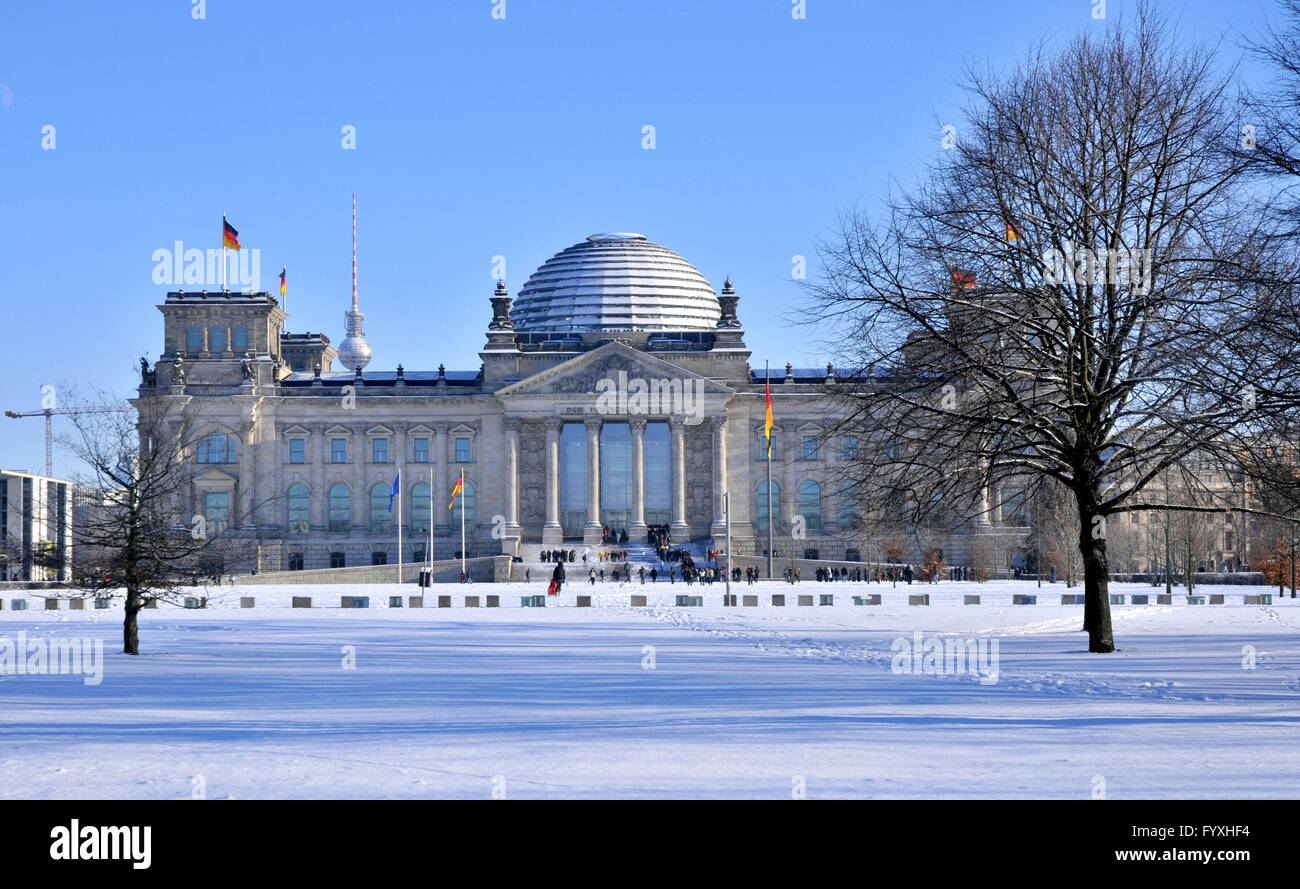Reichstag, Platz der Republik, Tiergarten, Mitte, Berlin, Deutschland / Plenarbereich Reichstagsgebaude, Plenarbereich Reichstagsgebäude Stockfoto