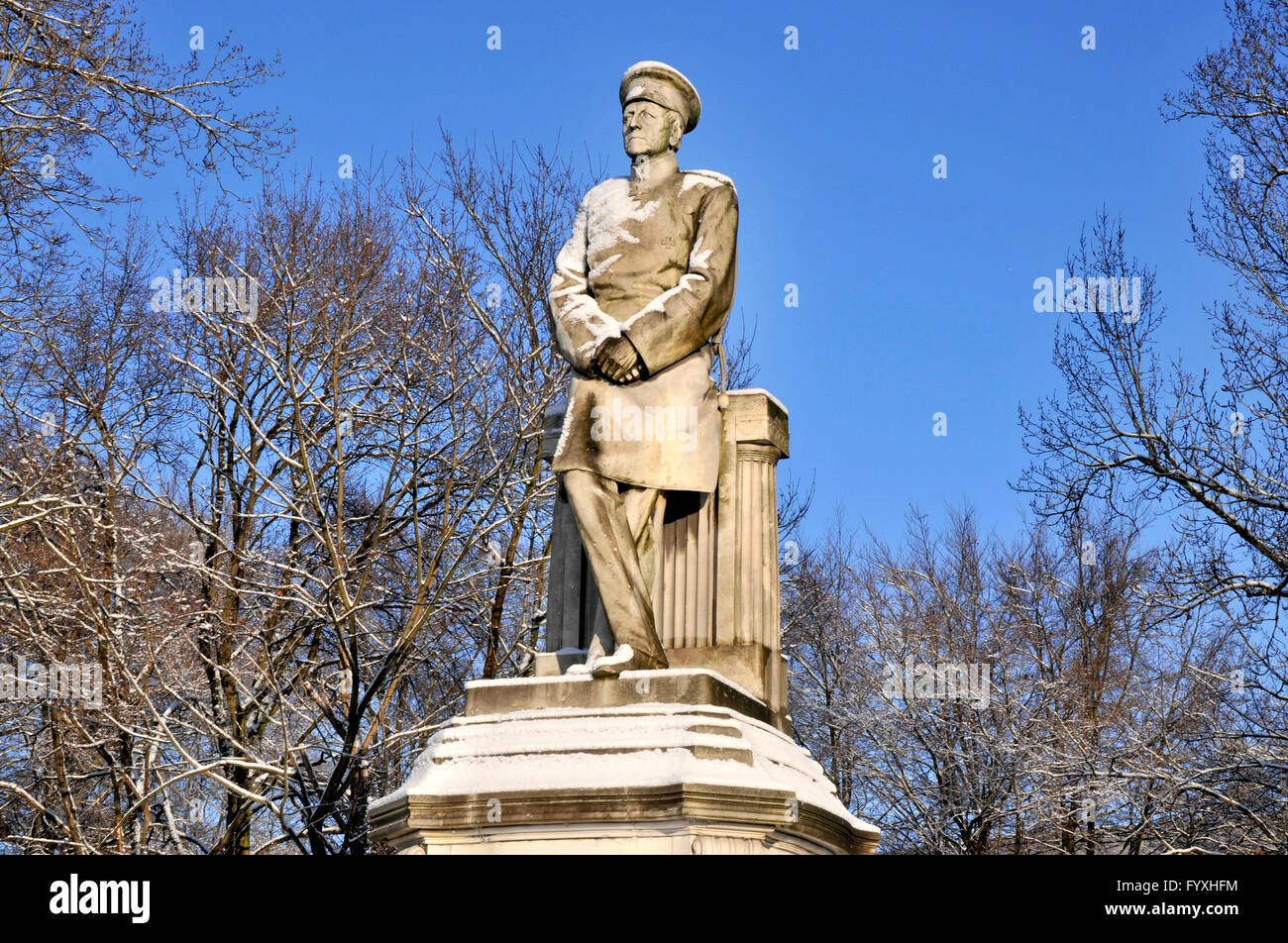 Statue von Helmuth Karl Bernhard Graf von Moltke, großen Stern, gröberen Tiergarten, Tiergarten, Mitte, Berlin, Deutschland / Great Star Stockfoto