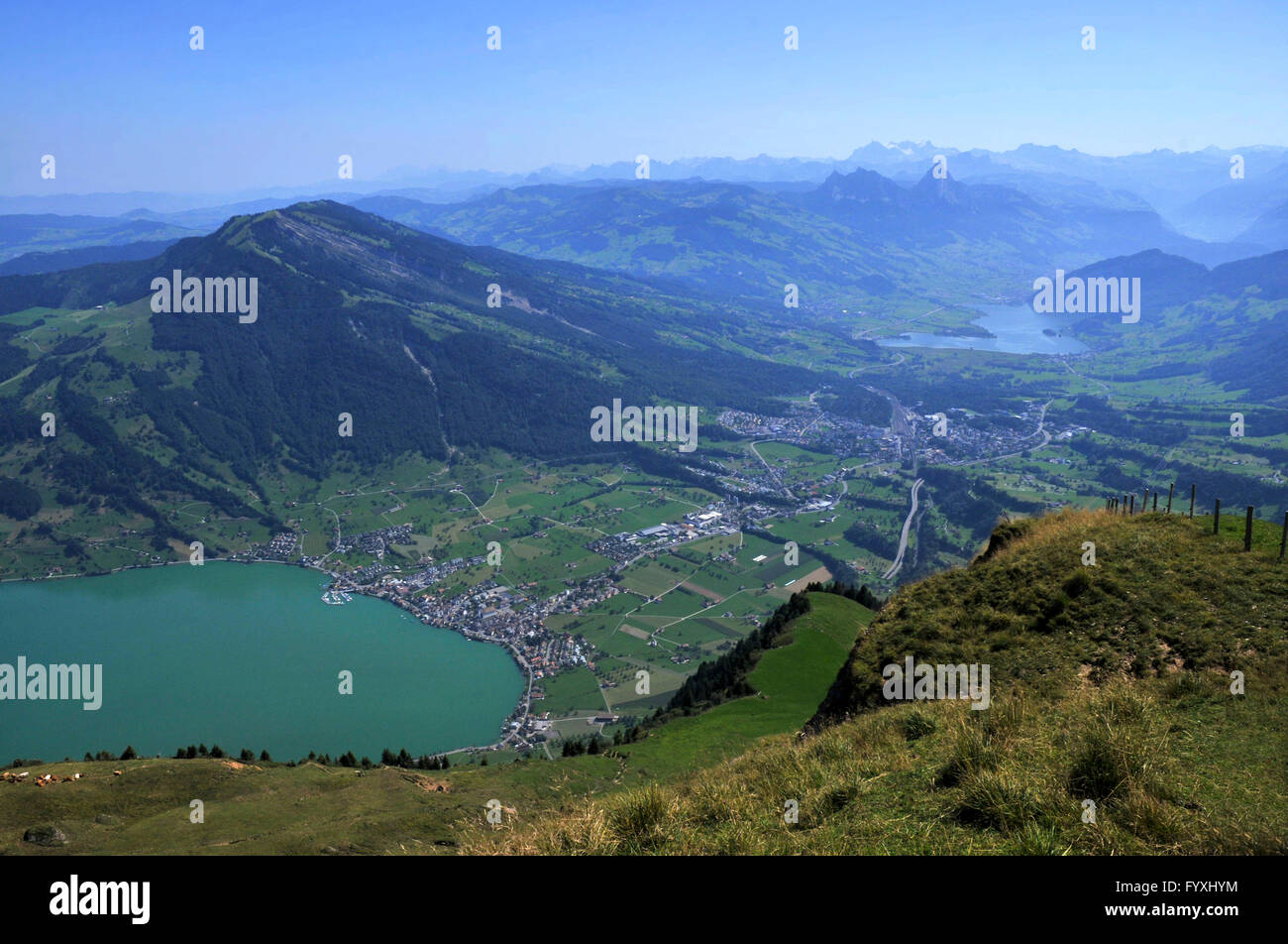 Arth, Zugersee, Kanton Schwyz, Schweiz / Zugersee Stockfoto