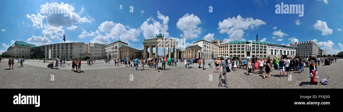 Brandenburger Tor, Pariser Platz, Mitte, Berlin, Deutschland / Brandenburger Tor Stockfoto