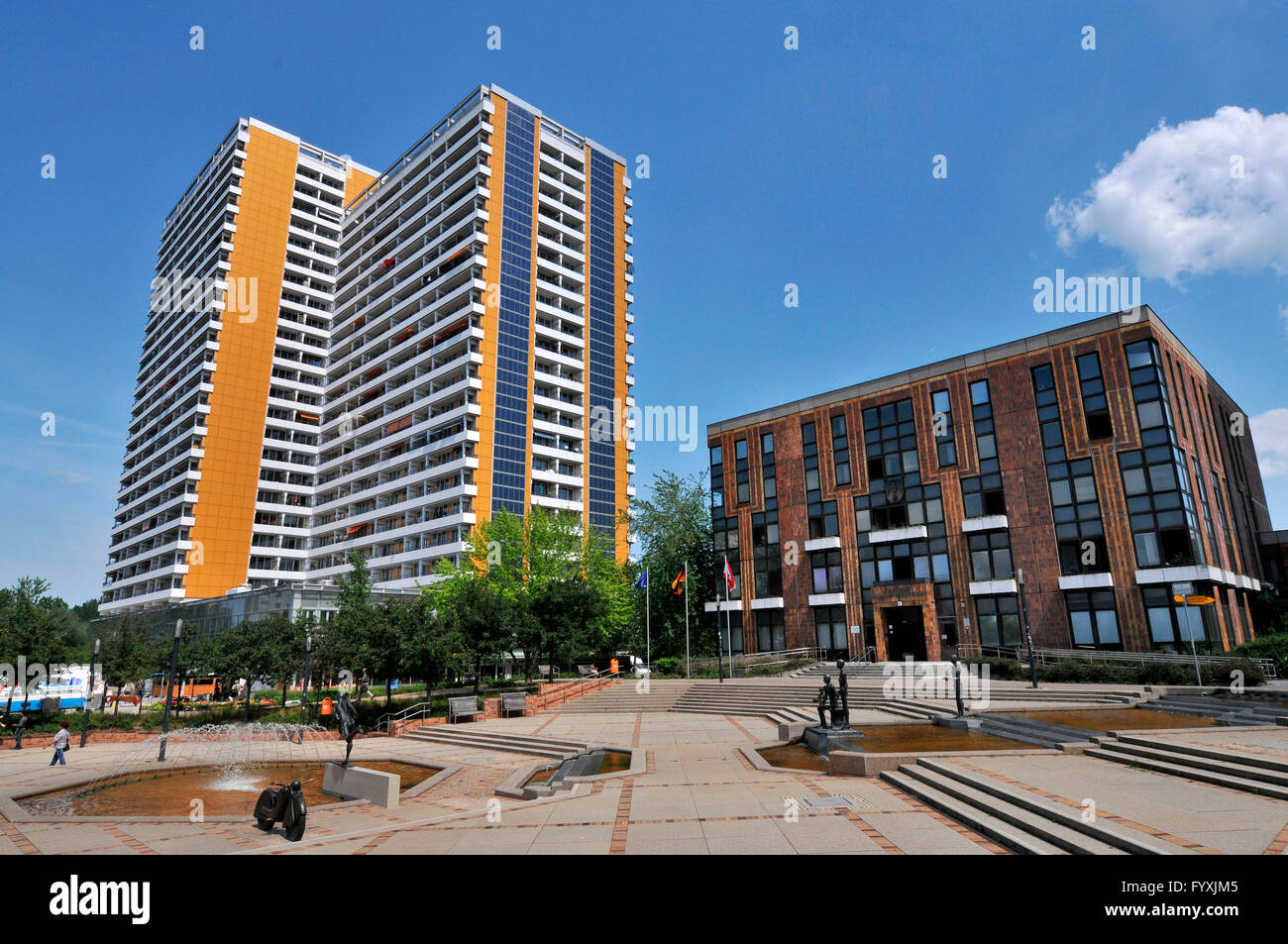 Hochhaus, Helene-Weigel-Platz, Marzahn, Berlin, Deutschland Stockfoto