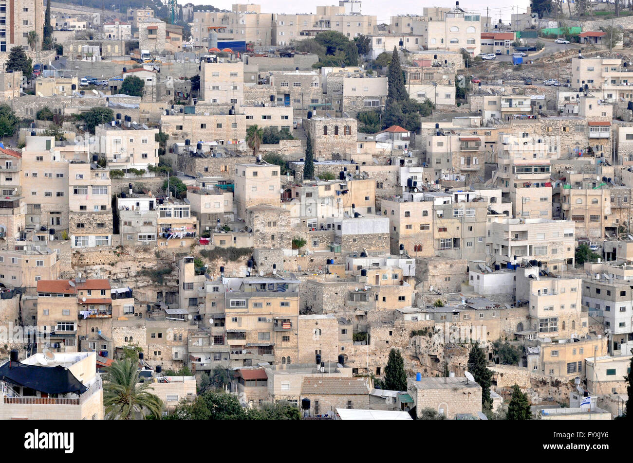 Silwan, palästinensische Gemeinde, Altstadt, Ost-Jerusalem, Jerusalem, Israel Stockfoto