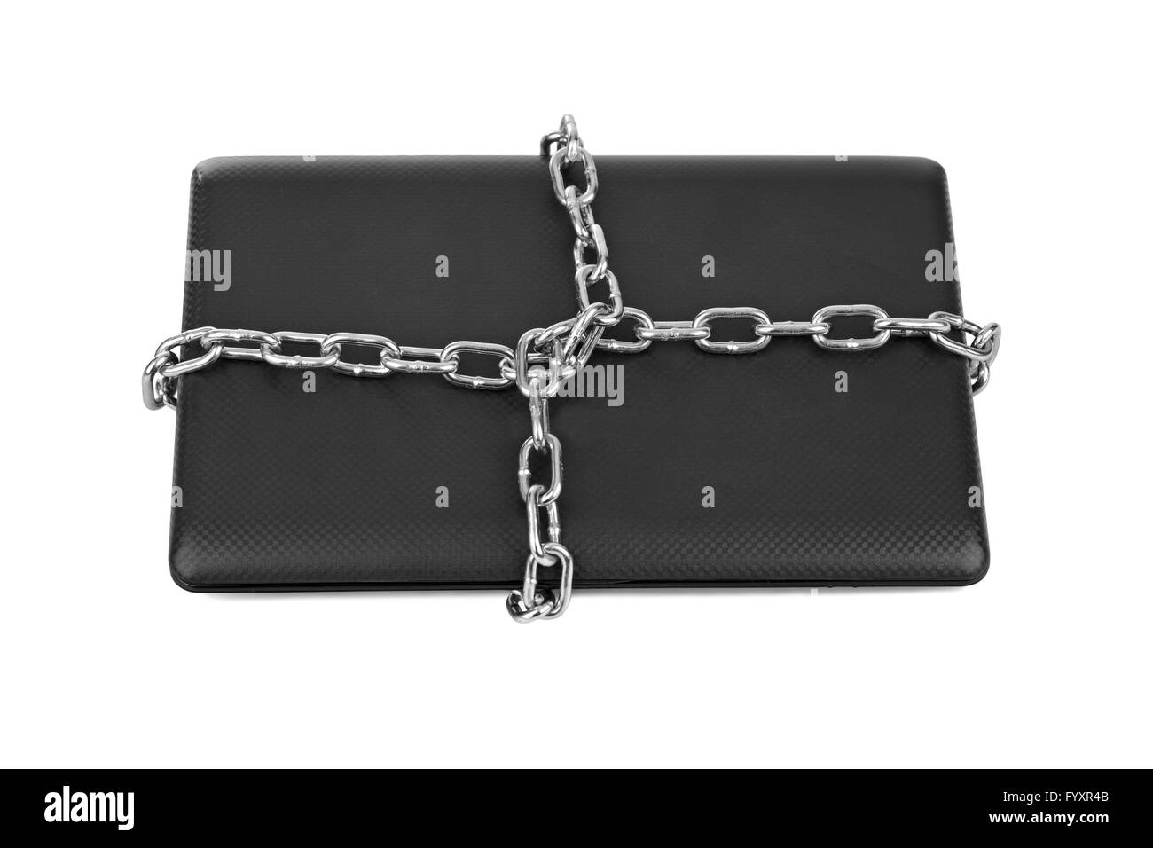 Notebook und Ketten Stockfoto