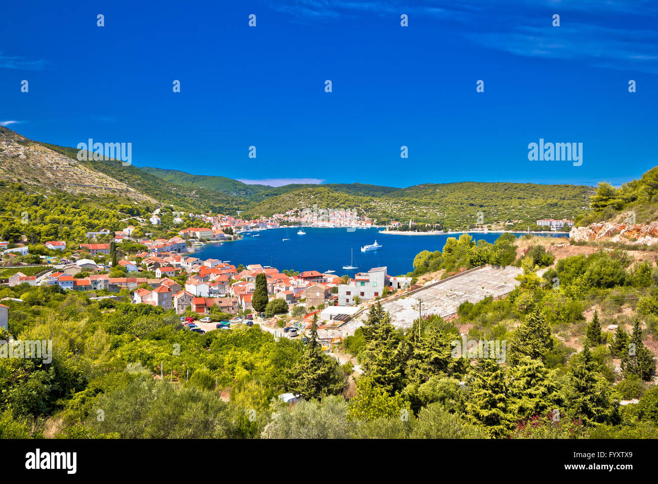 Insel Vis Bucht schöne Aussicht Stockfoto