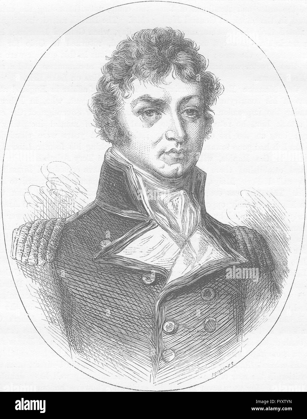 MILITARIA: Capt (danach Philip)Broke(1815), antike print c1880 Stockfoto